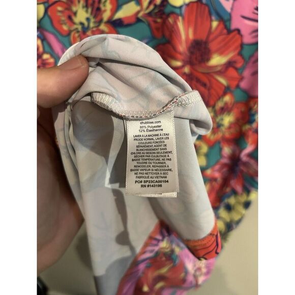 Chubbies Mens Large Floral Hawaiian Golf Polo Shirt Multicolor - Picture 5 of 7